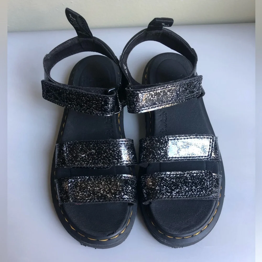 Dr. Martens JUNIOR KLAIRE GLITTER SANDALS Size: US 3 EUR 34